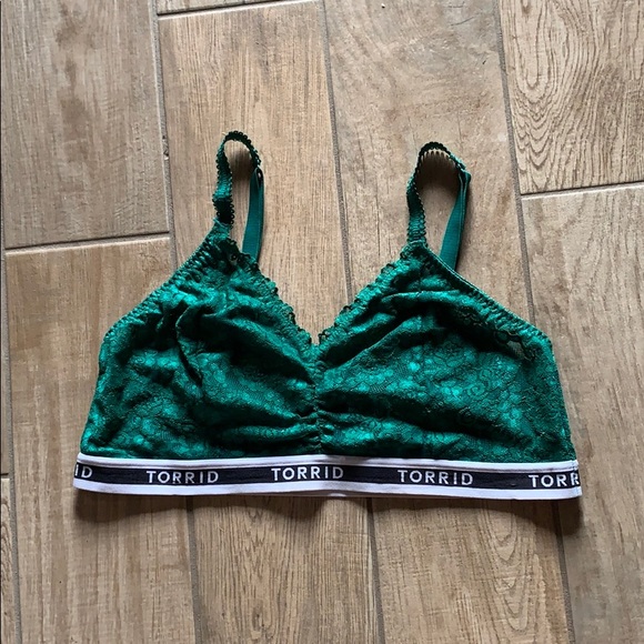 torrid Other - Torrid emerald green lace bralette w/ elastic band